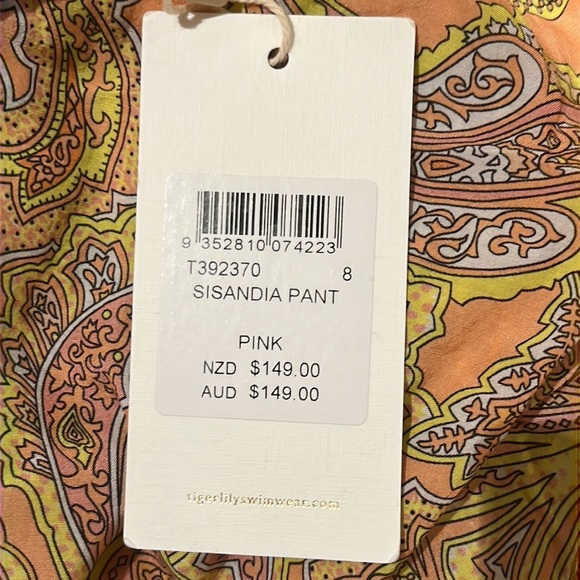 TIGERLILY Sisandia Paisley High Waisted Split Wide Leg Pants NWT - Picture 15 of 16